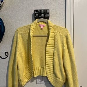 Lilly Pulitzer lemon yellow sweater XL